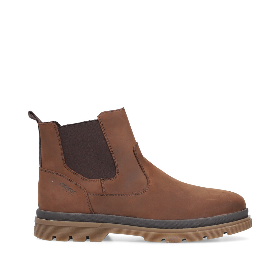 bottes marron à fermeture éclair pour homme rieker f7051-23