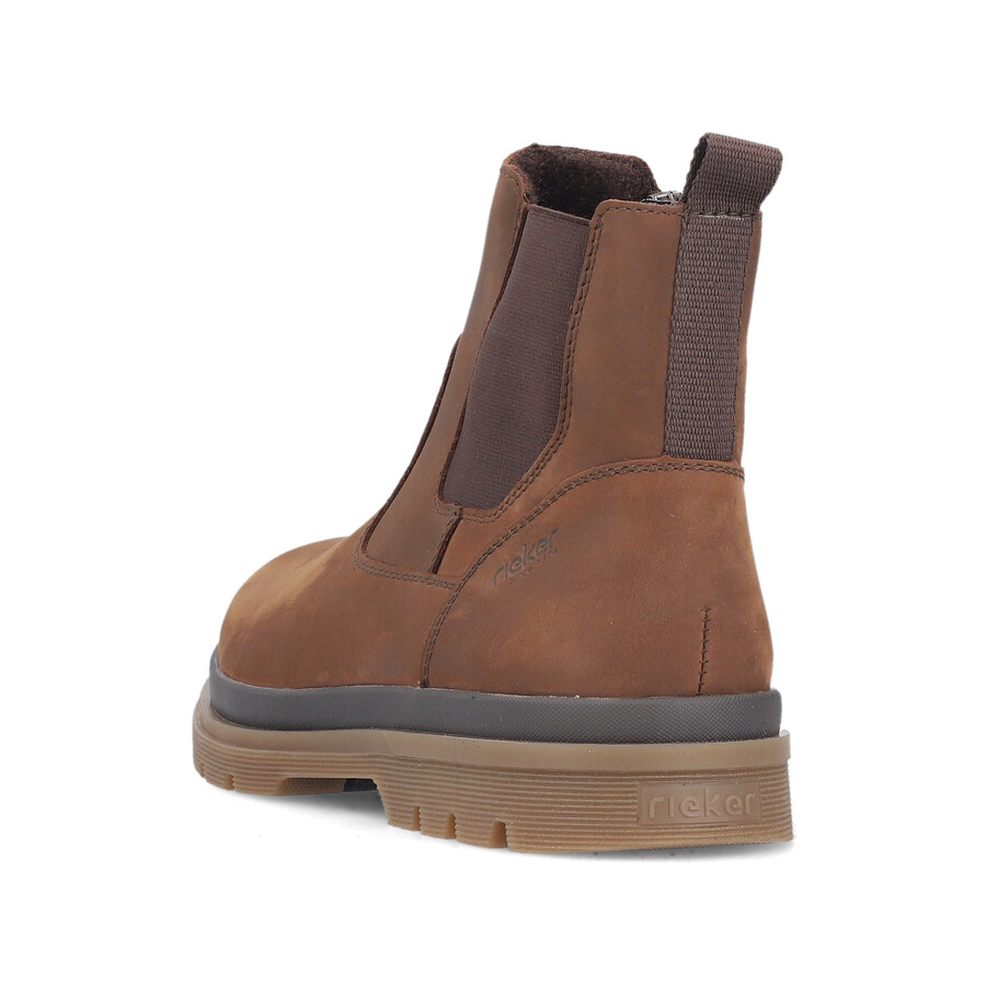 bottes marron à fermeture éclair pour homme rieker f7051-23