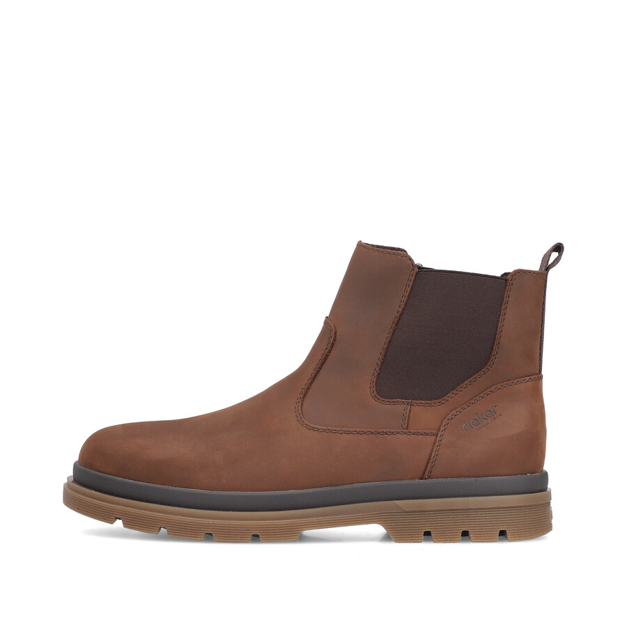 bottes marron à fermeture éclair pour homme rieker f7051-23