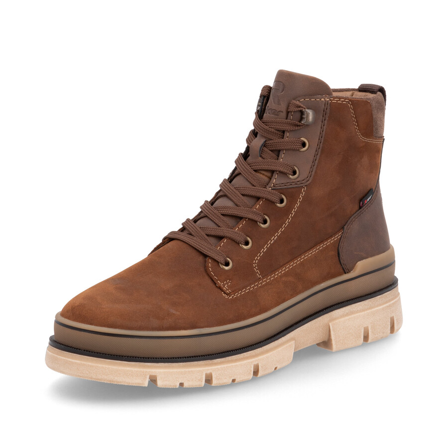 bottes marron à fermeture éclair pour homme rieker sport u1273-22