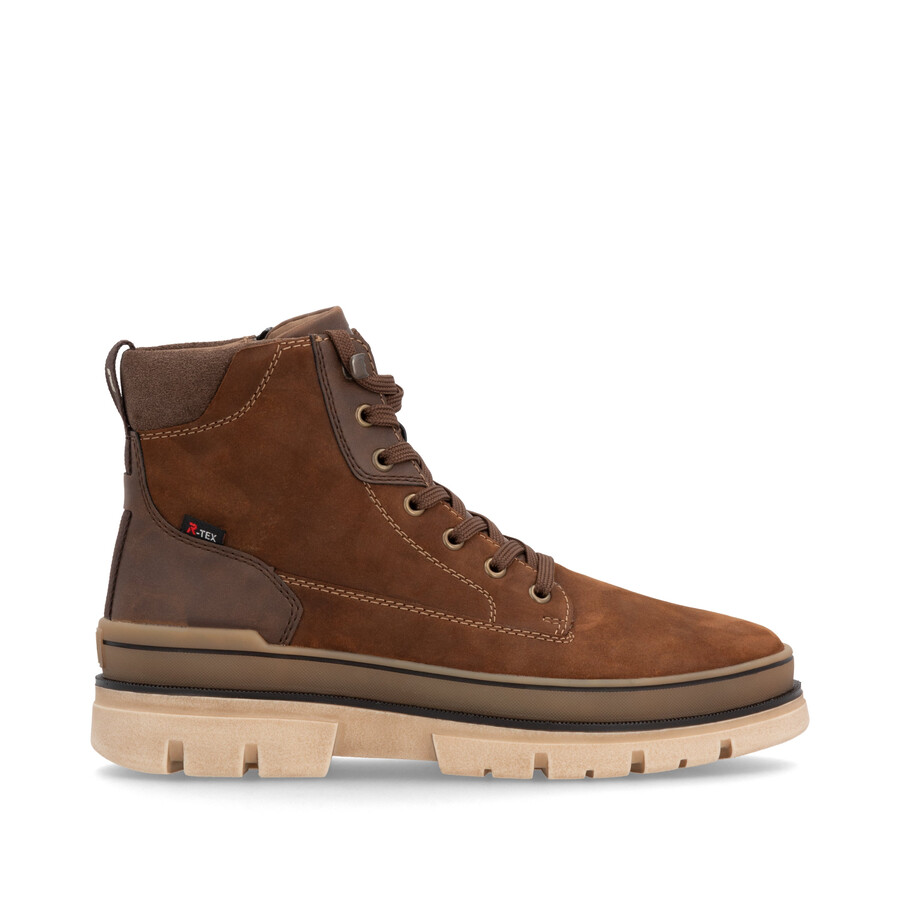 bottes marron à fermeture éclair pour homme rieker sport u1273-22