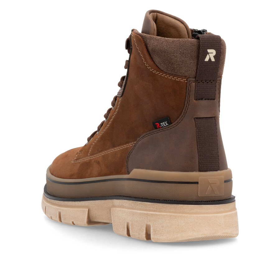 bottes marron à fermeture éclair pour homme rieker sport u1273-22