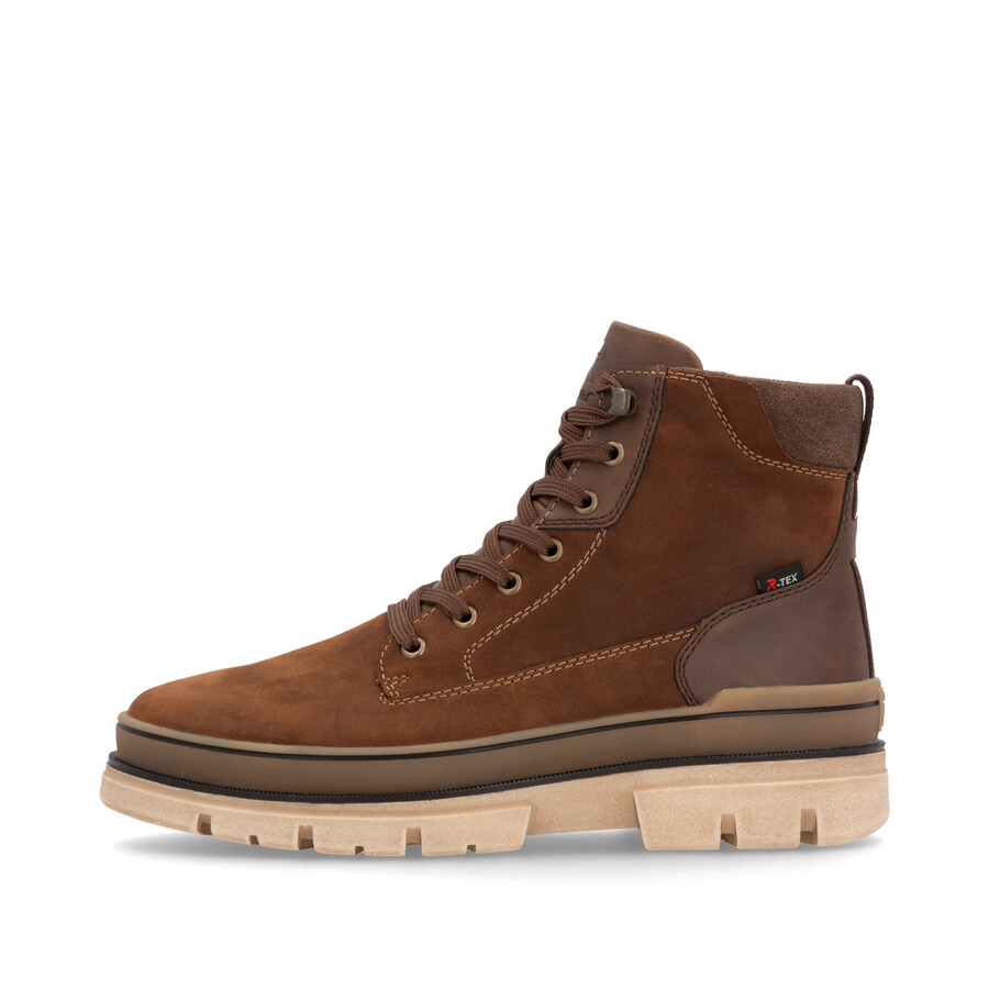 bottes marron à fermeture éclair pour homme rieker sport u1273-22