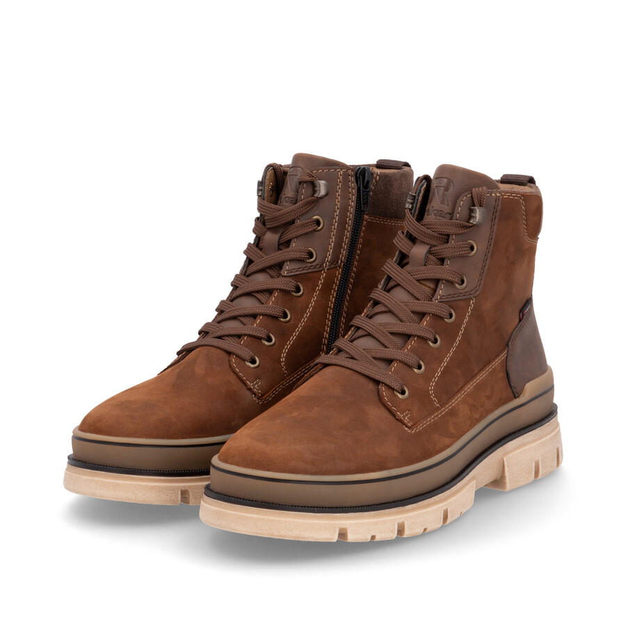 bottes marron à fermeture éclair pour homme rieker sport u1273-22