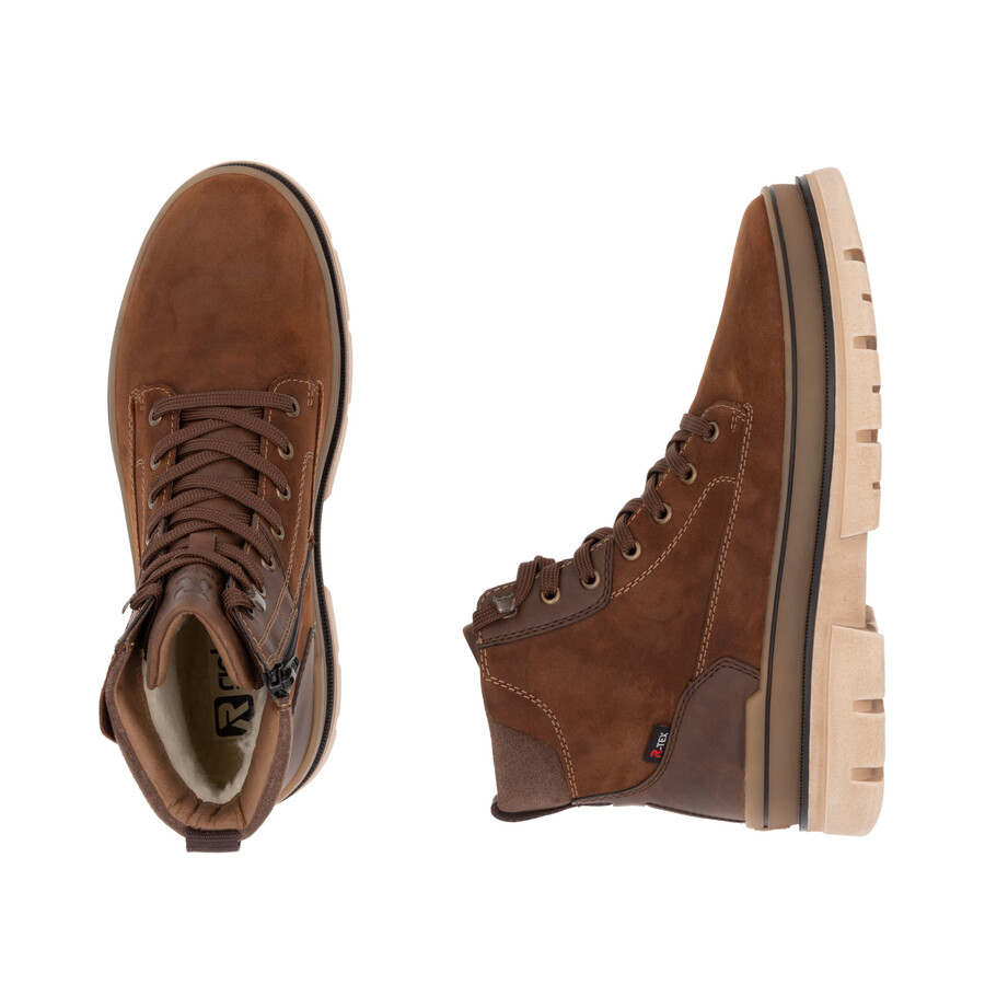bottes marron à fermeture éclair pour homme rieker sport u1273-22