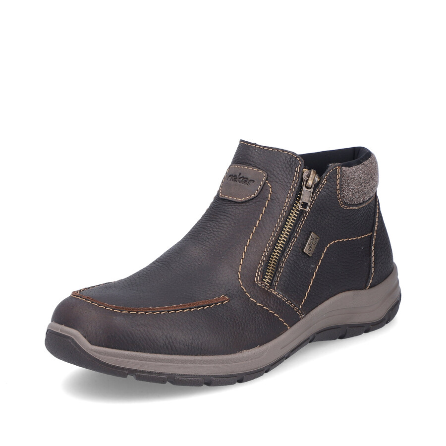 bottes marron à fermeture éclair pour homme rieker 03660-25