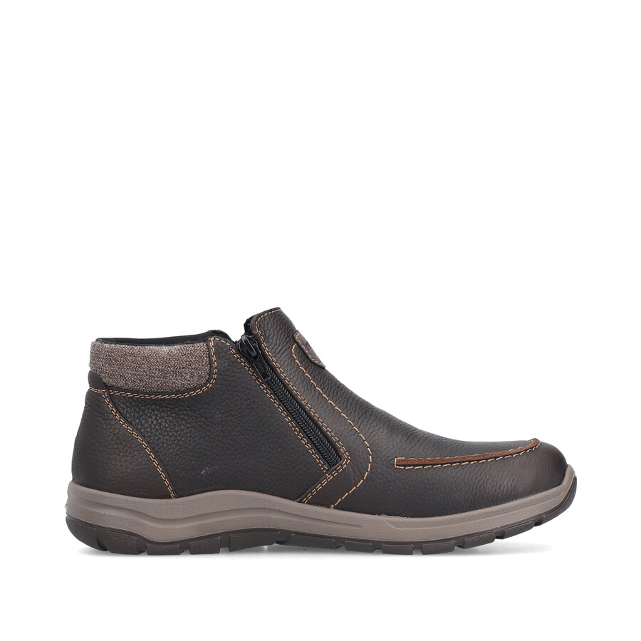 bottes marron à fermeture éclair pour homme rieker 03660-25