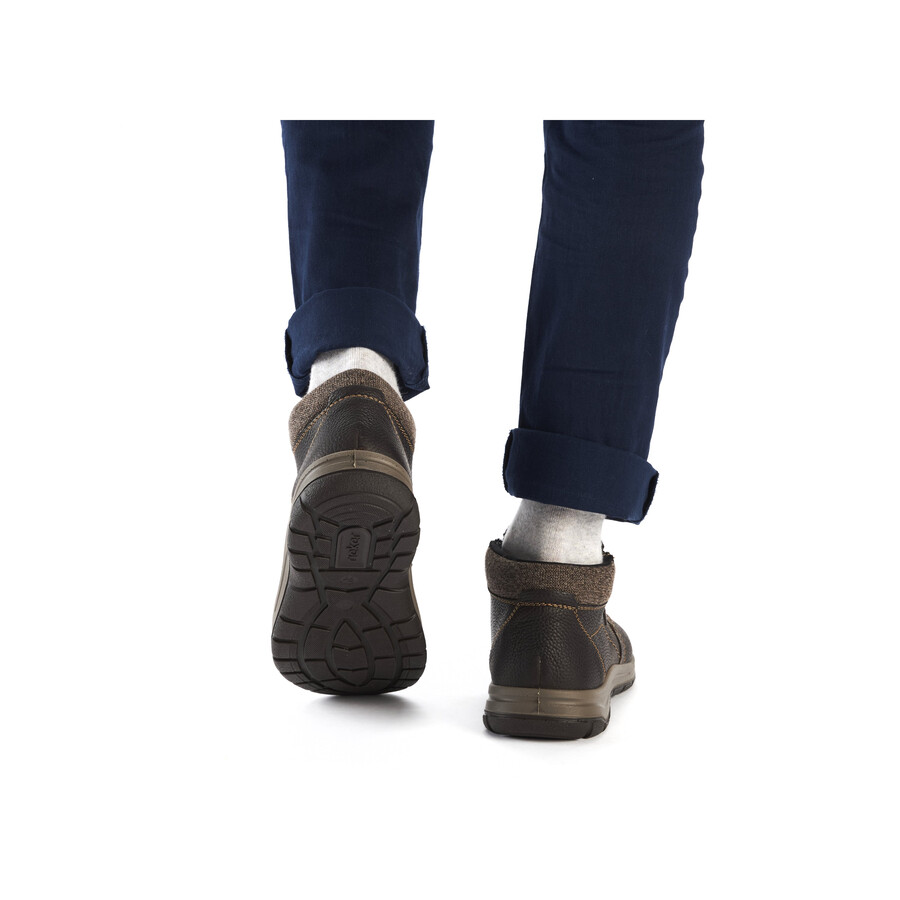 bottes marron à fermeture éclair pour homme rieker 03660-25