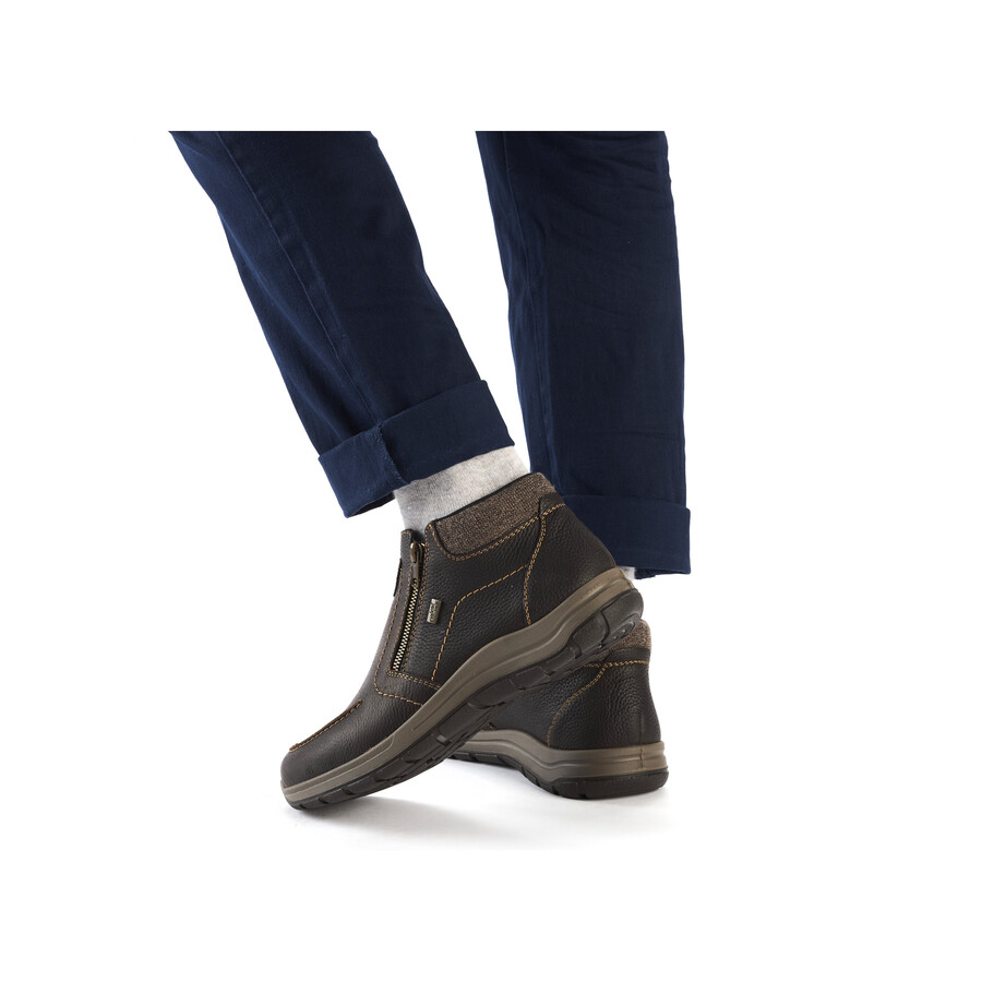bottes marron à fermeture éclair pour homme rieker 03660-25