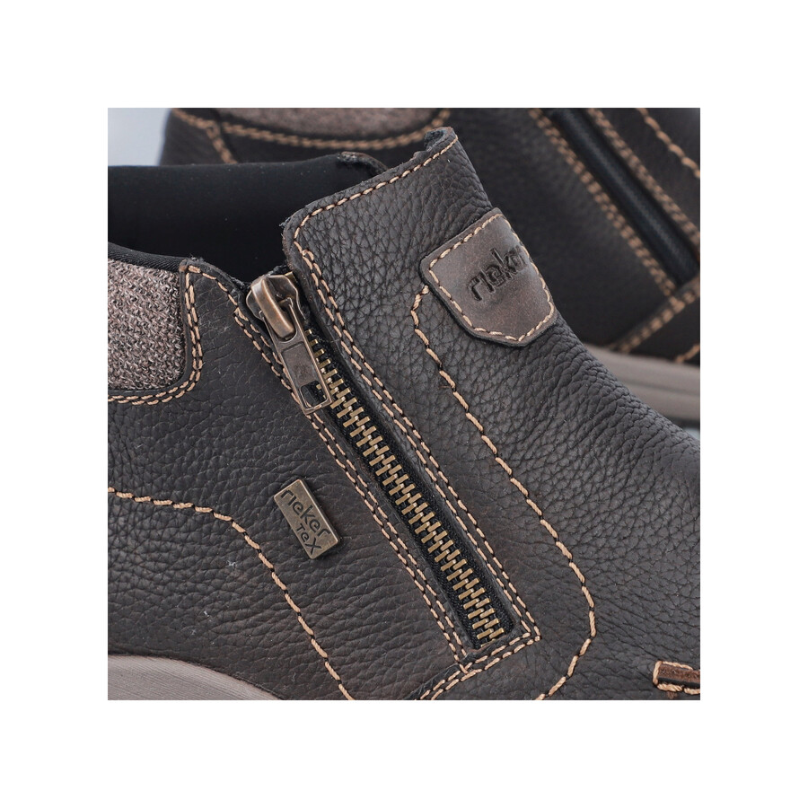bottes marron à fermeture éclair pour homme rieker 03660-25