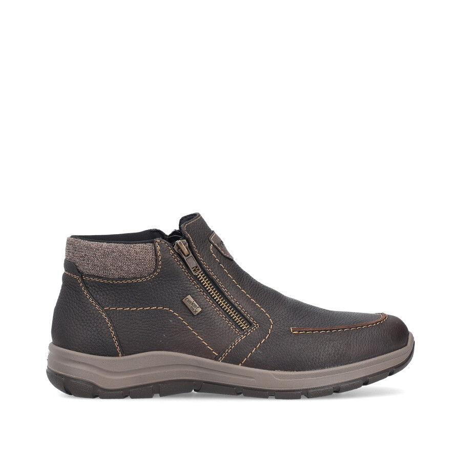 bottes marron à fermeture éclair pour homme rieker 03660-25