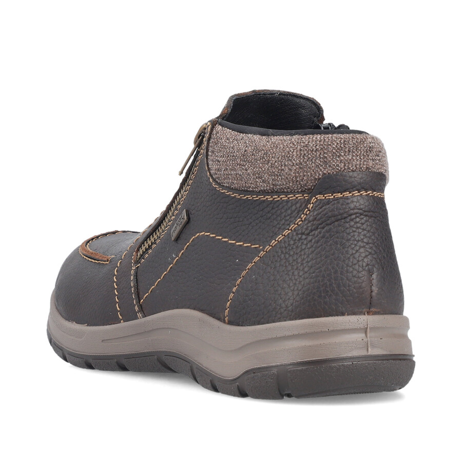 bottes marron à fermeture éclair pour homme rieker 03660-25