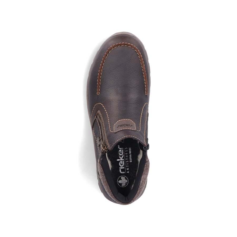 bottes marron à fermeture éclair pour homme rieker 03660-25