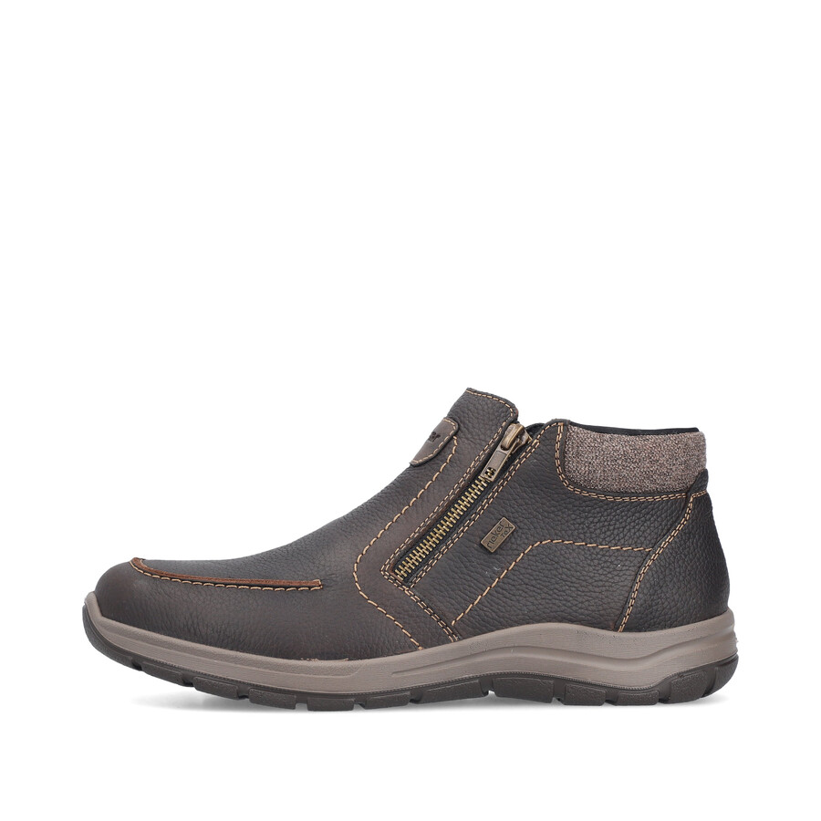 bottes marron à fermeture éclair pour homme rieker 03660-25