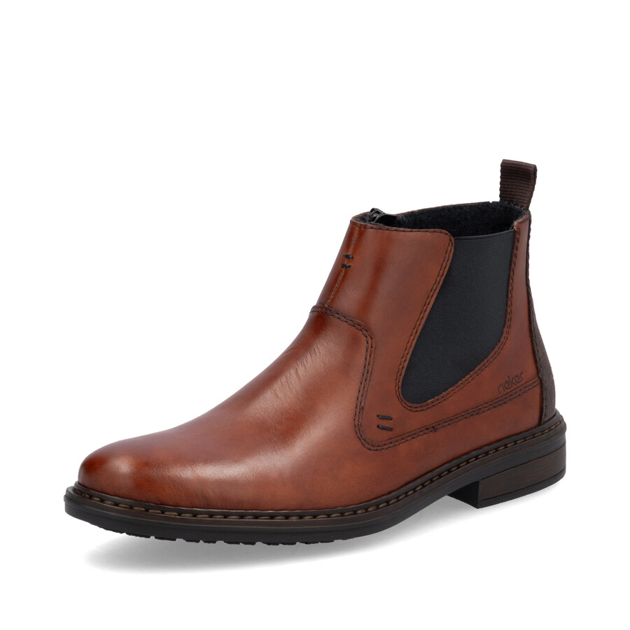 bottes marron à fermeture éclair pour homme rieker 17654-22