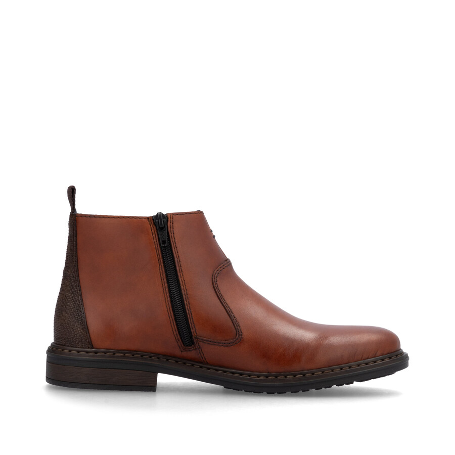 bottes marron à fermeture éclair pour homme rieker 17654-22