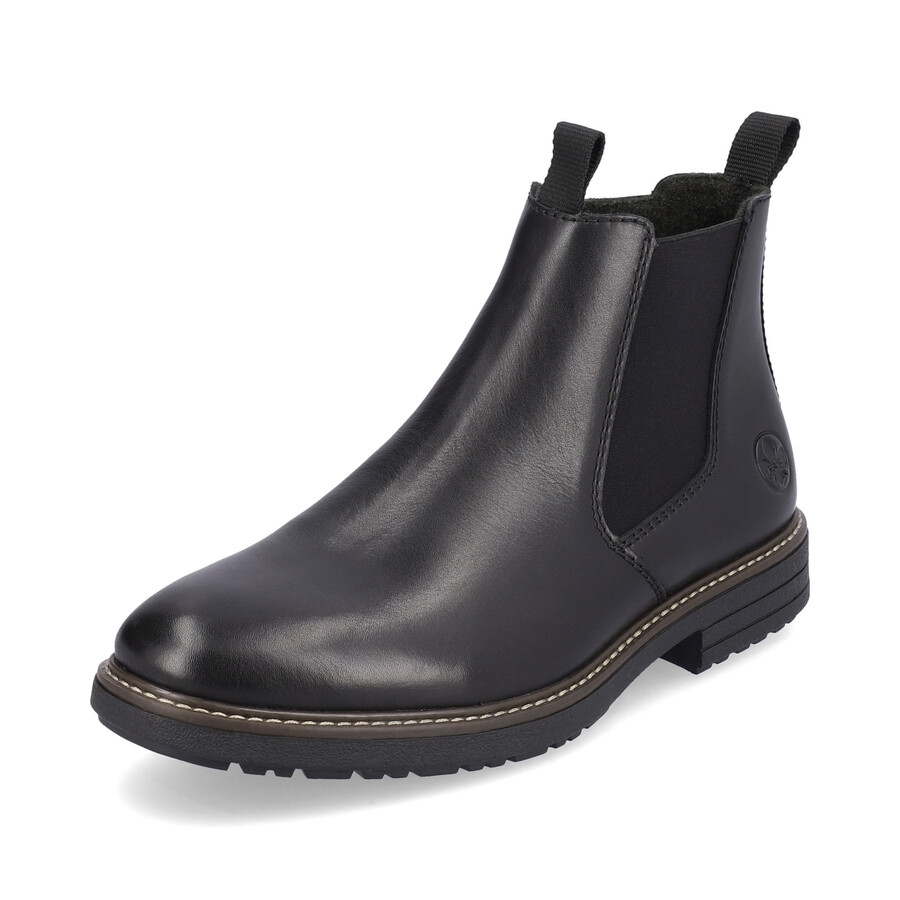 bottes noires à fermeture éclair pour hommes rieker 33180-00