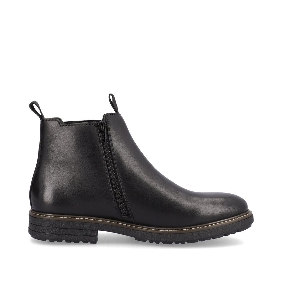 bottes noires à fermeture éclair pour hommes rieker 33180-00