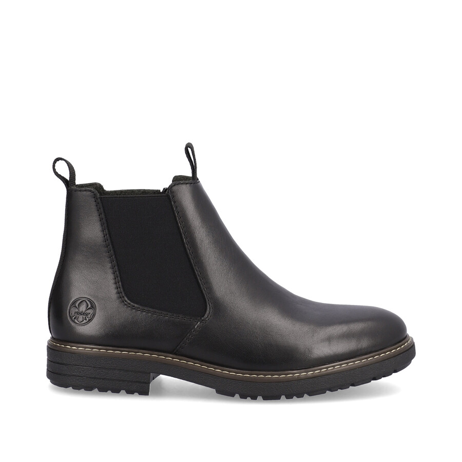 bottes noires à fermeture éclair pour hommes rieker 33180-00