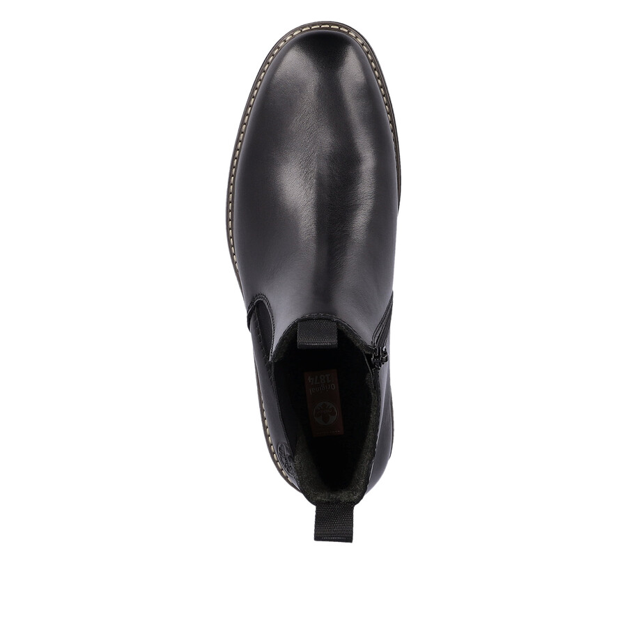 bottes noires à fermeture éclair pour hommes rieker 33180-00