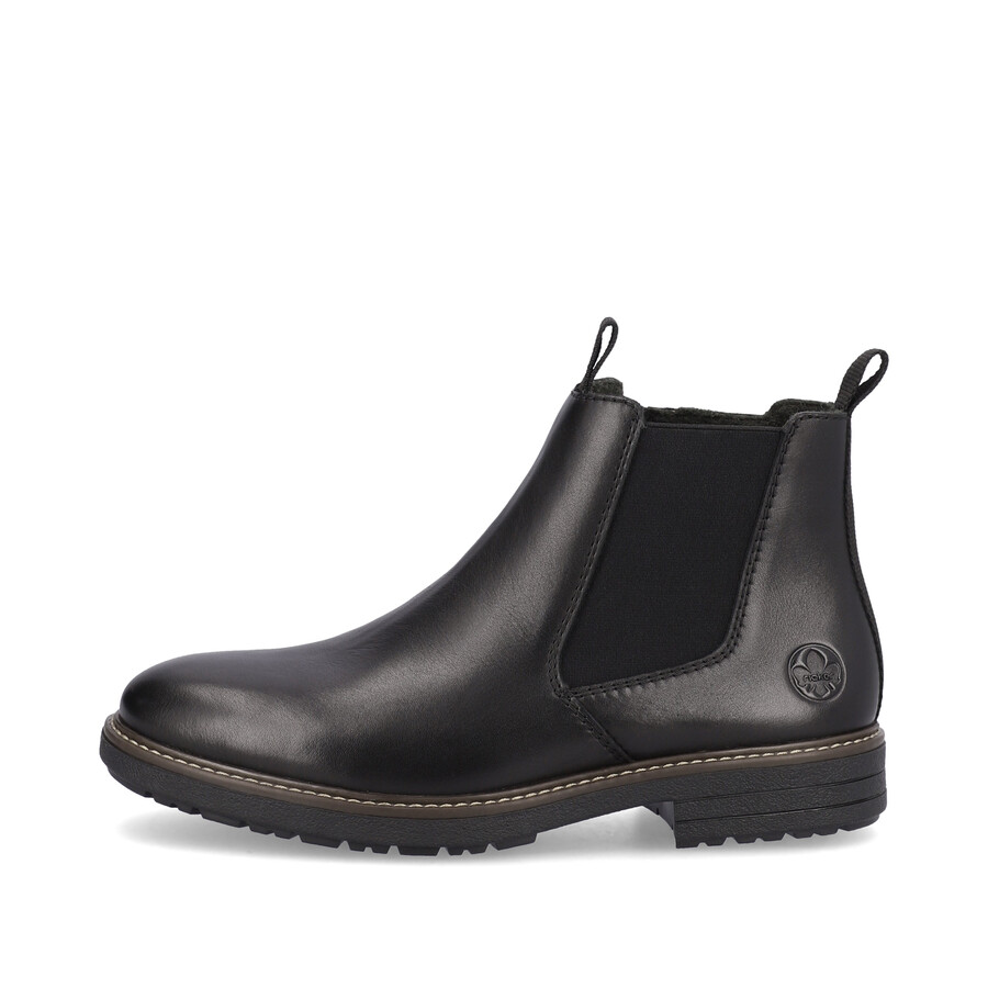 bottes noires à fermeture éclair pour hommes rieker 33180-00