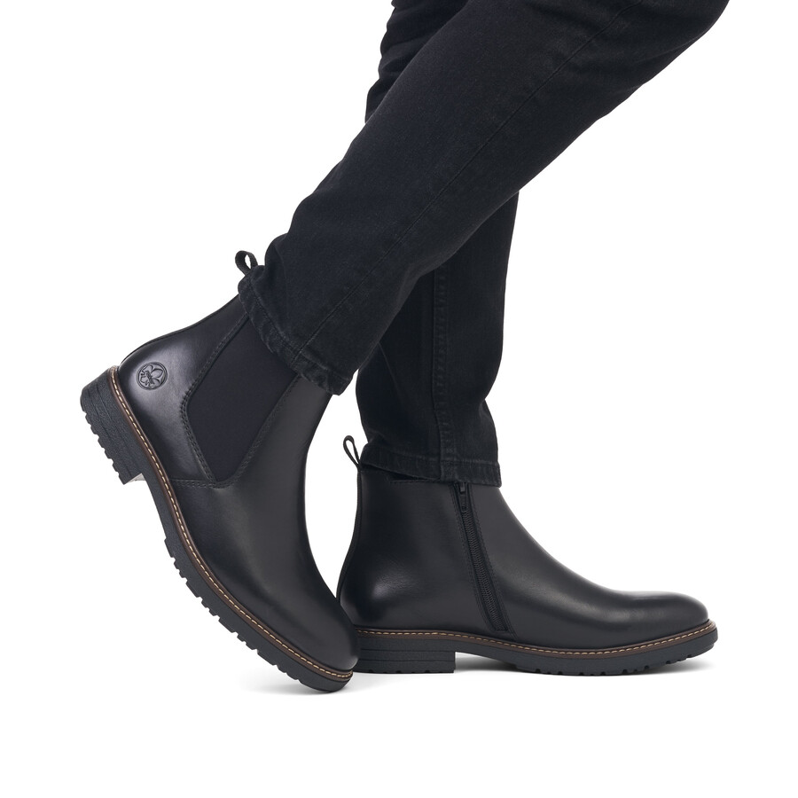 bottes noires à fermeture éclair pour hommes rieker 33180-00