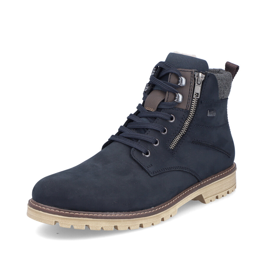 bottes bleues à fermeture éclair pour hommes rieker f3610-14