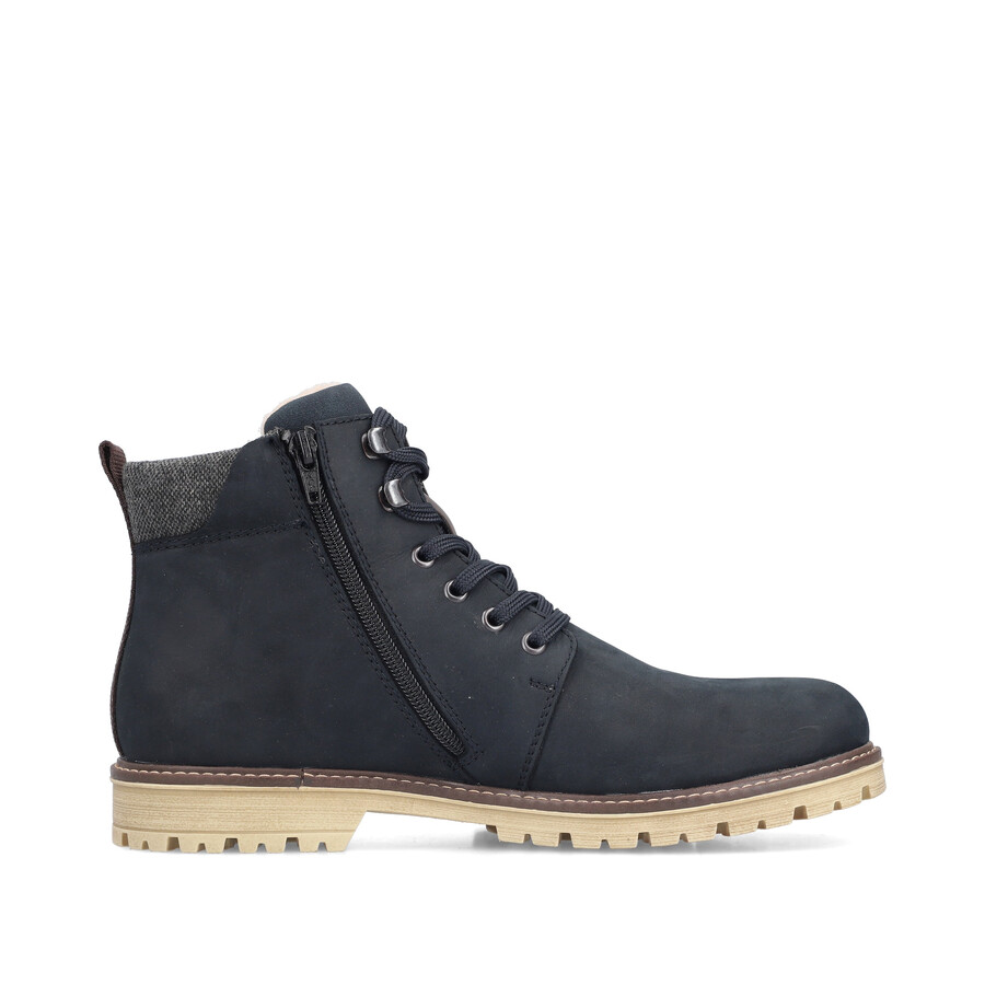 bottes bleues à fermeture éclair pour hommes rieker f3610-14