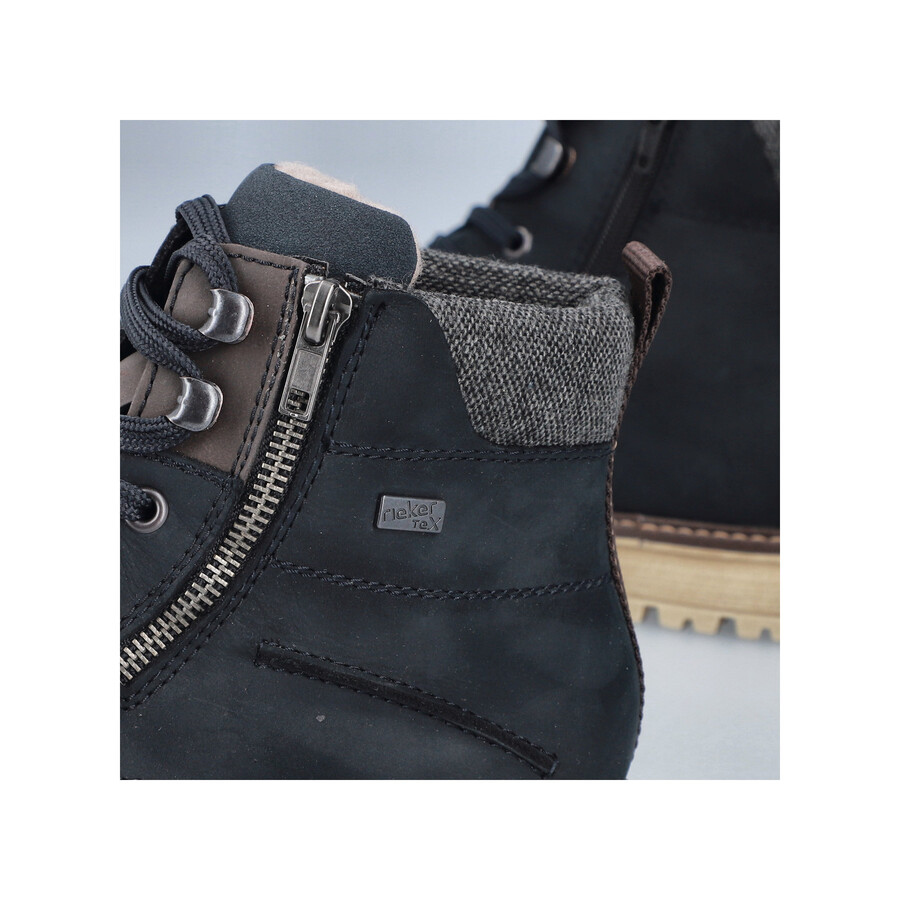 bottes bleues à fermeture éclair pour hommes rieker f3610-14