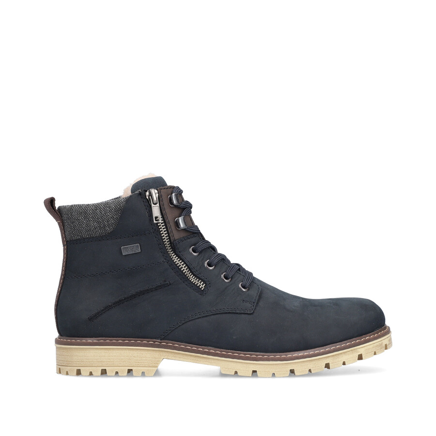 bottes bleues à fermeture éclair pour hommes rieker f3610-14