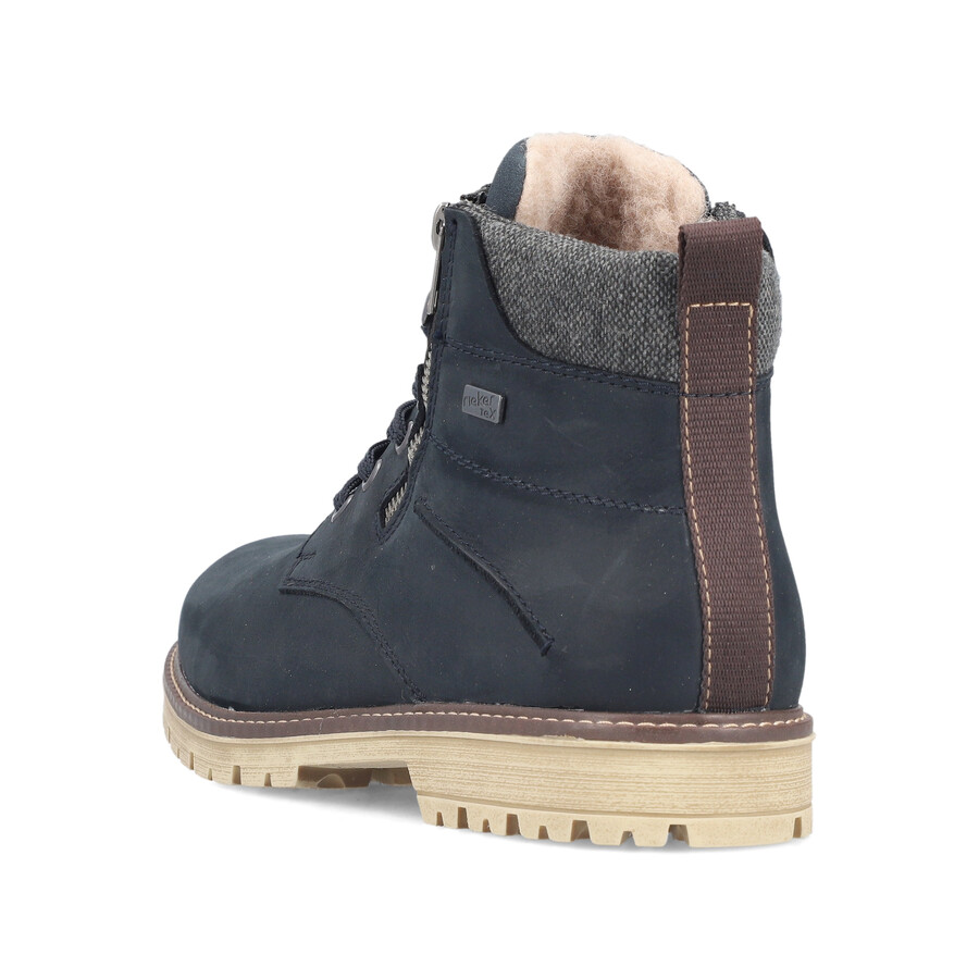 bottes bleues à fermeture éclair pour hommes rieker f3610-14