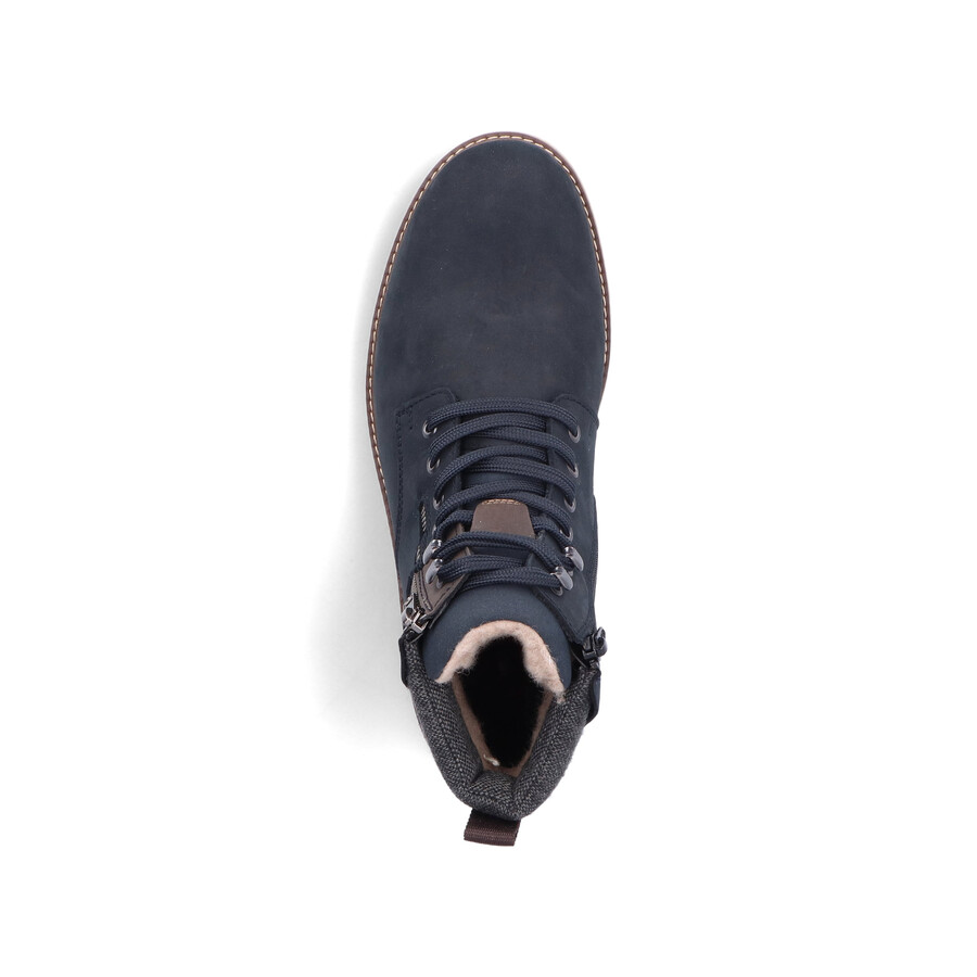 bottes bleues à fermeture éclair pour hommes rieker f3610-14
