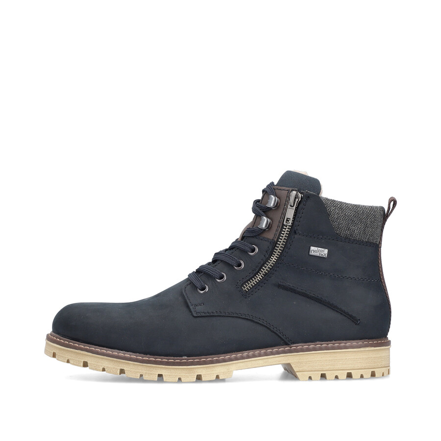 bottes bleues à fermeture éclair pour hommes rieker f3610-14