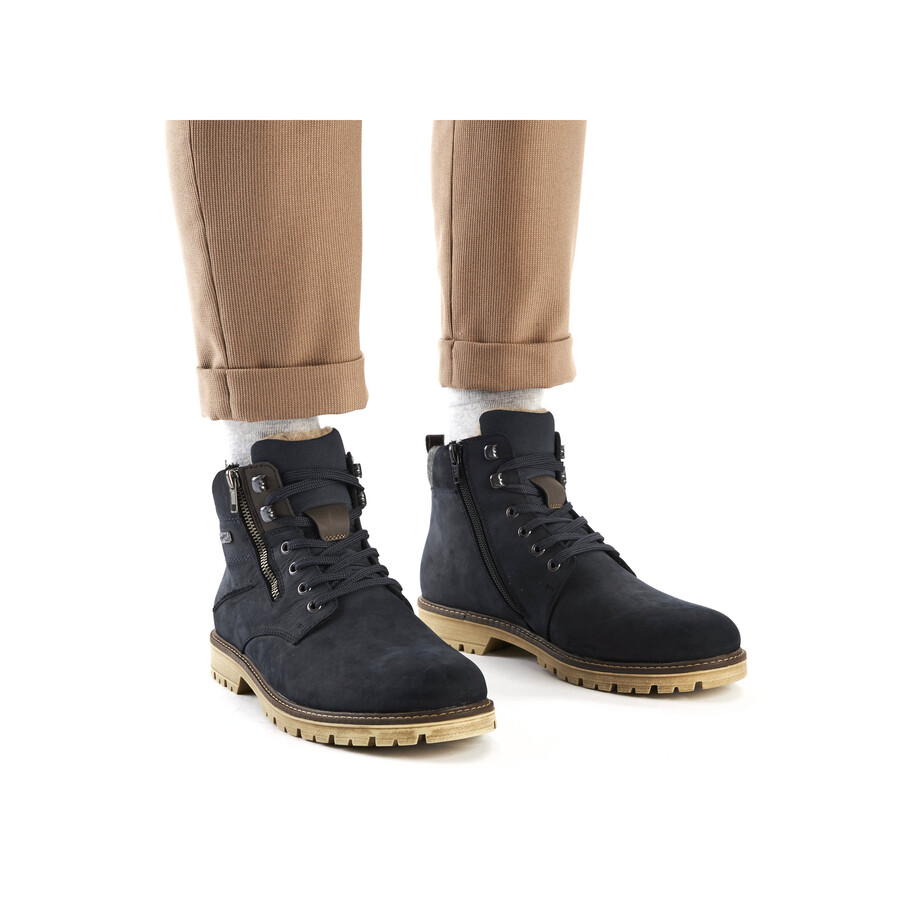 bottes bleues à fermeture éclair pour hommes rieker f3610-14