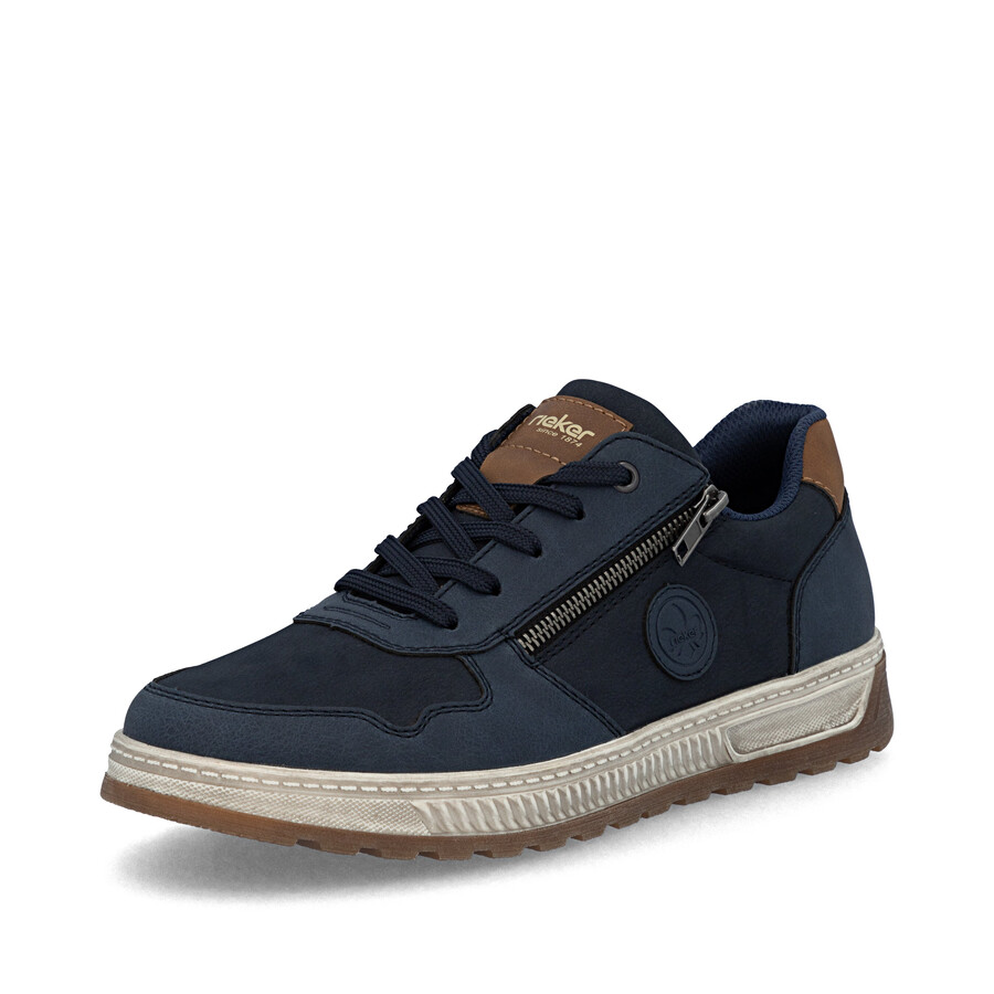 chaussures bleues à fermeture éclair pour hommes rieker 37029-14