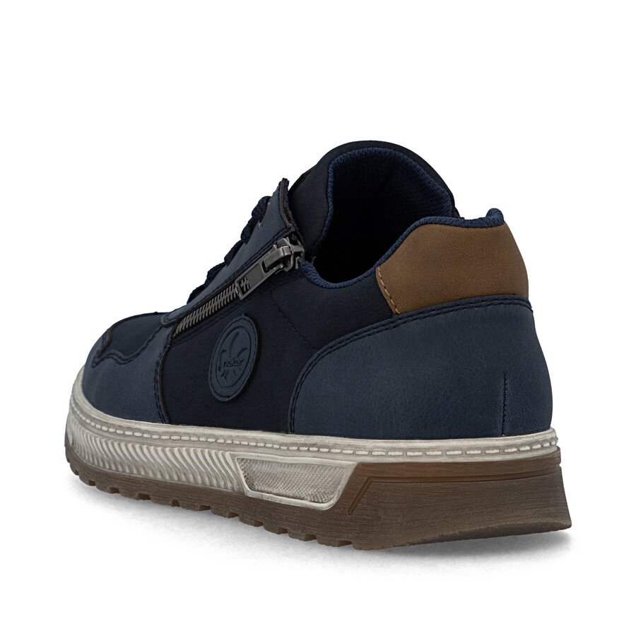 chaussures bleues à fermeture éclair pour hommes rieker 37029-14