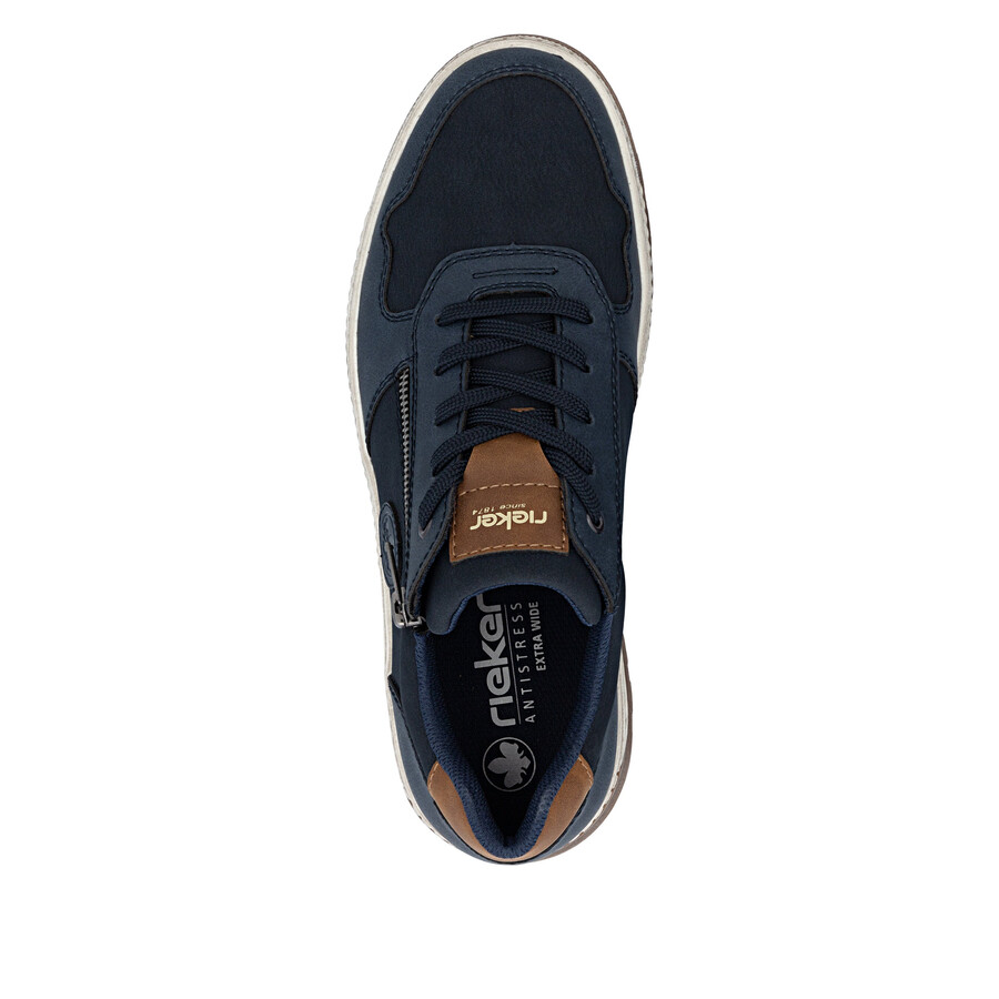 chaussures bleues à fermeture éclair pour hommes rieker 37029-14