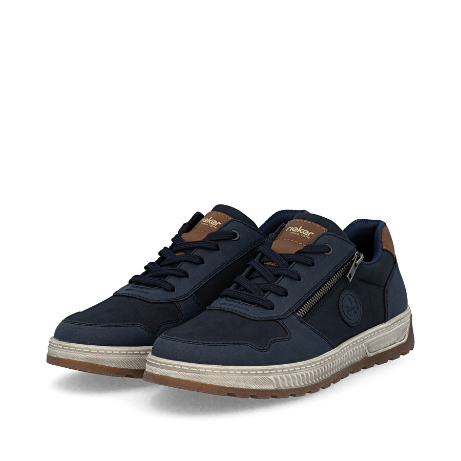 chaussures bleues à fermeture éclair pour hommes rieker 37029-14