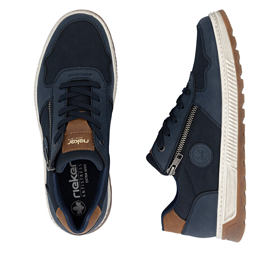 chaussures bleues à fermeture éclair pour hommes rieker 37029-14