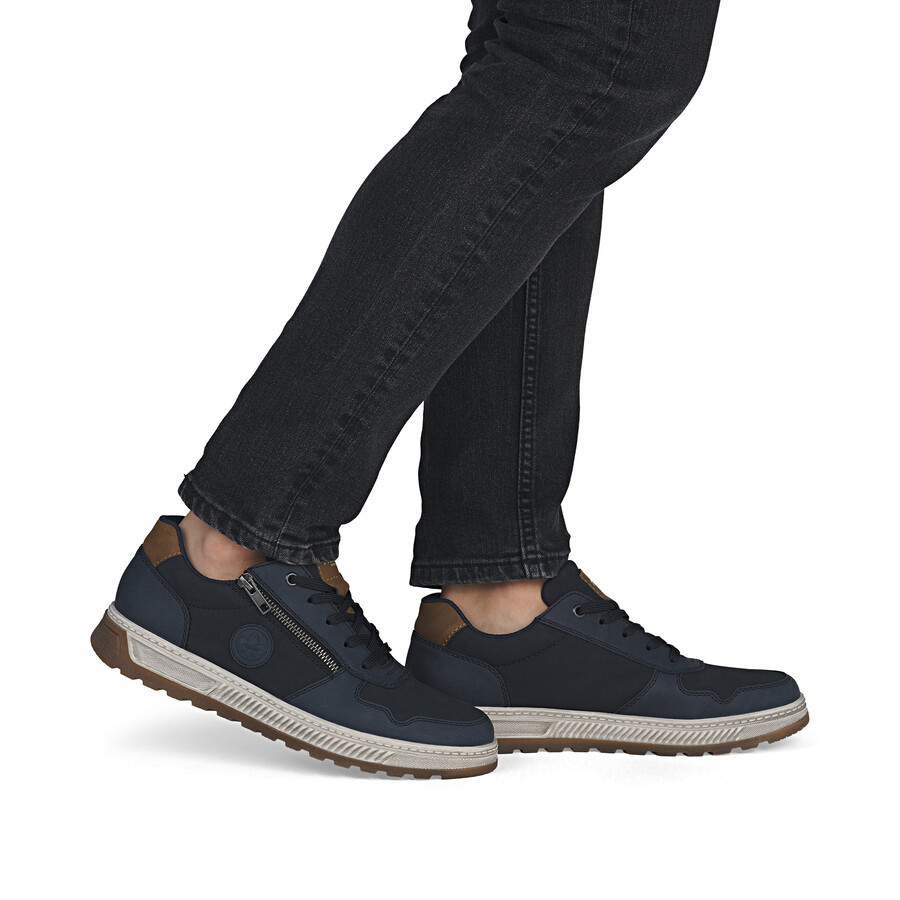 chaussures bleues à fermeture éclair pour hommes rieker 37029-14