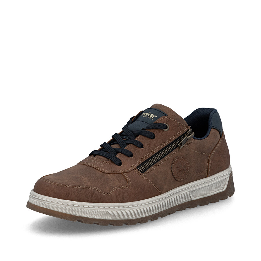 chaussures marron à fermeture éclair pour hommes rieker 37029-24