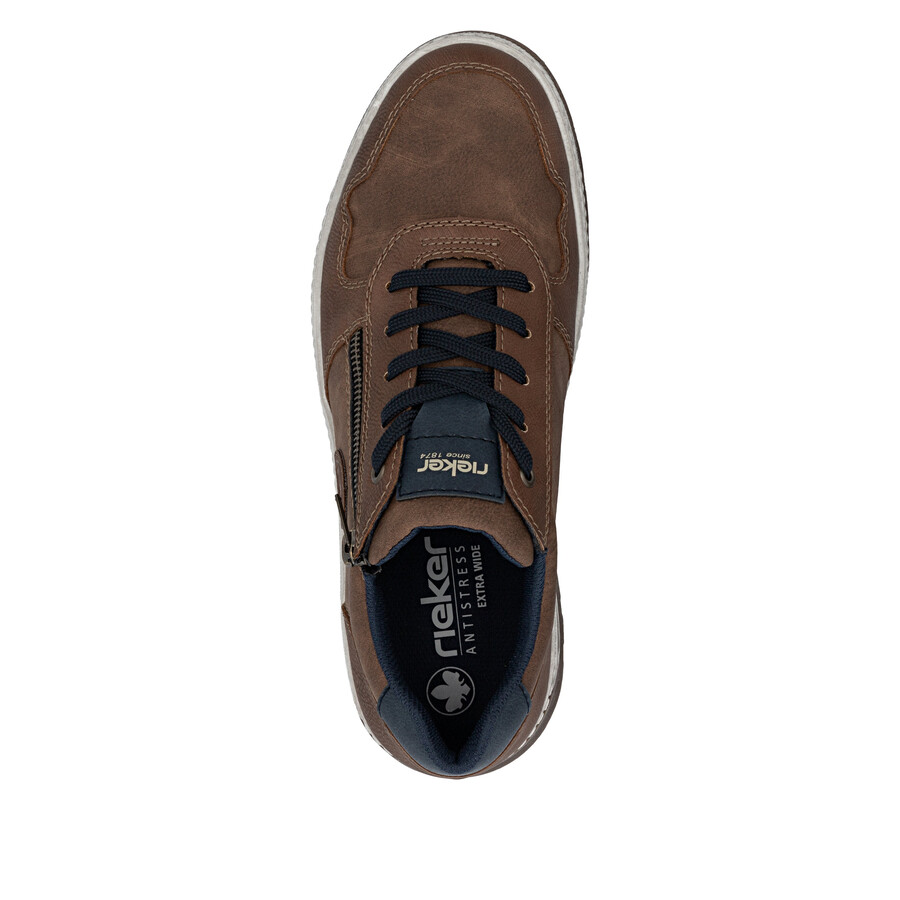 chaussures marron à fermeture éclair pour hommes rieker 37029-24