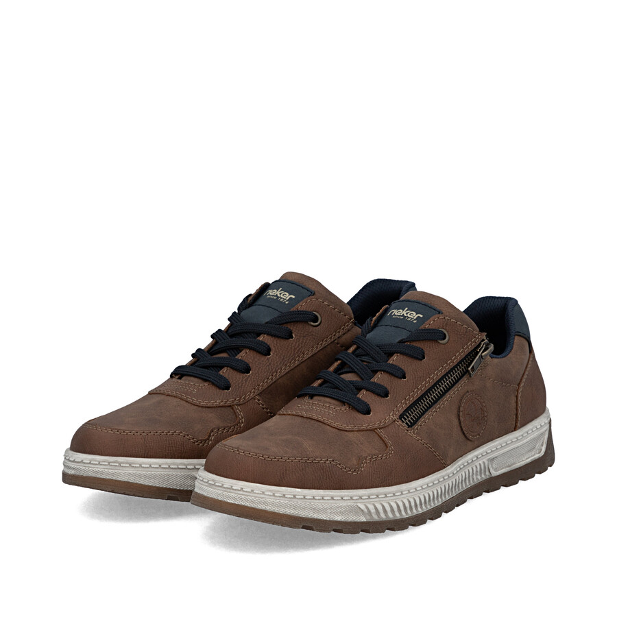 chaussures marron à fermeture éclair pour hommes rieker 37029-24