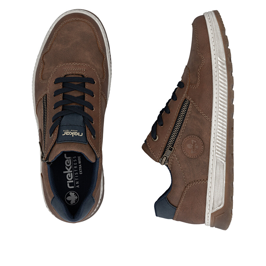 chaussures marron à fermeture éclair pour hommes rieker 37029-24