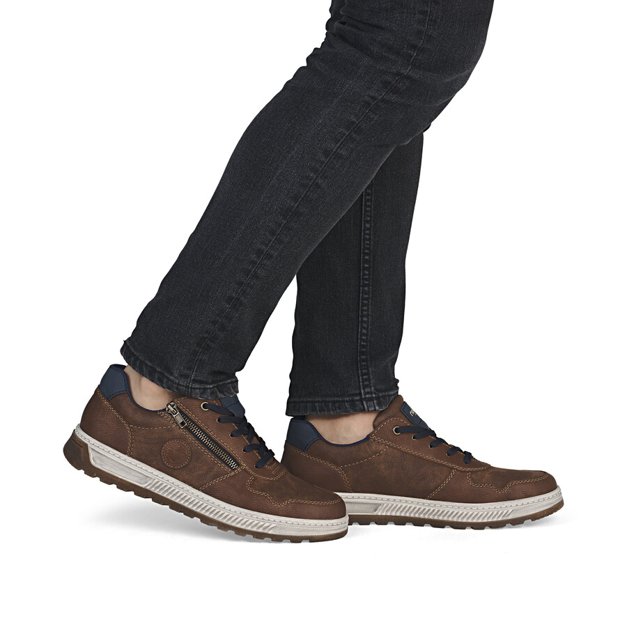 chaussures marron à fermeture éclair pour hommes rieker 37029-24