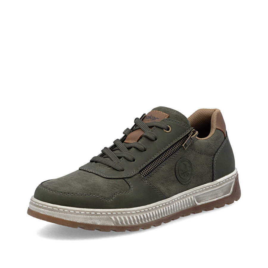 chaussures vertes à fermeture éclair pour hommes rieker 37029-52