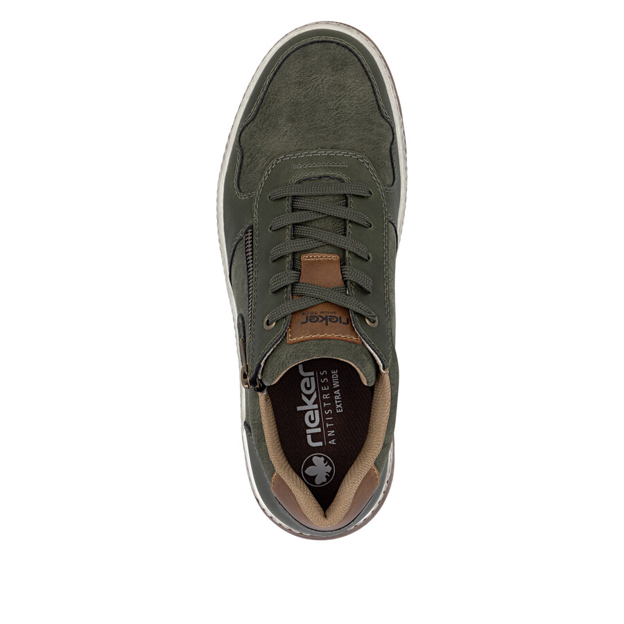 chaussures vertes à fermeture éclair pour hommes rieker 37029-52