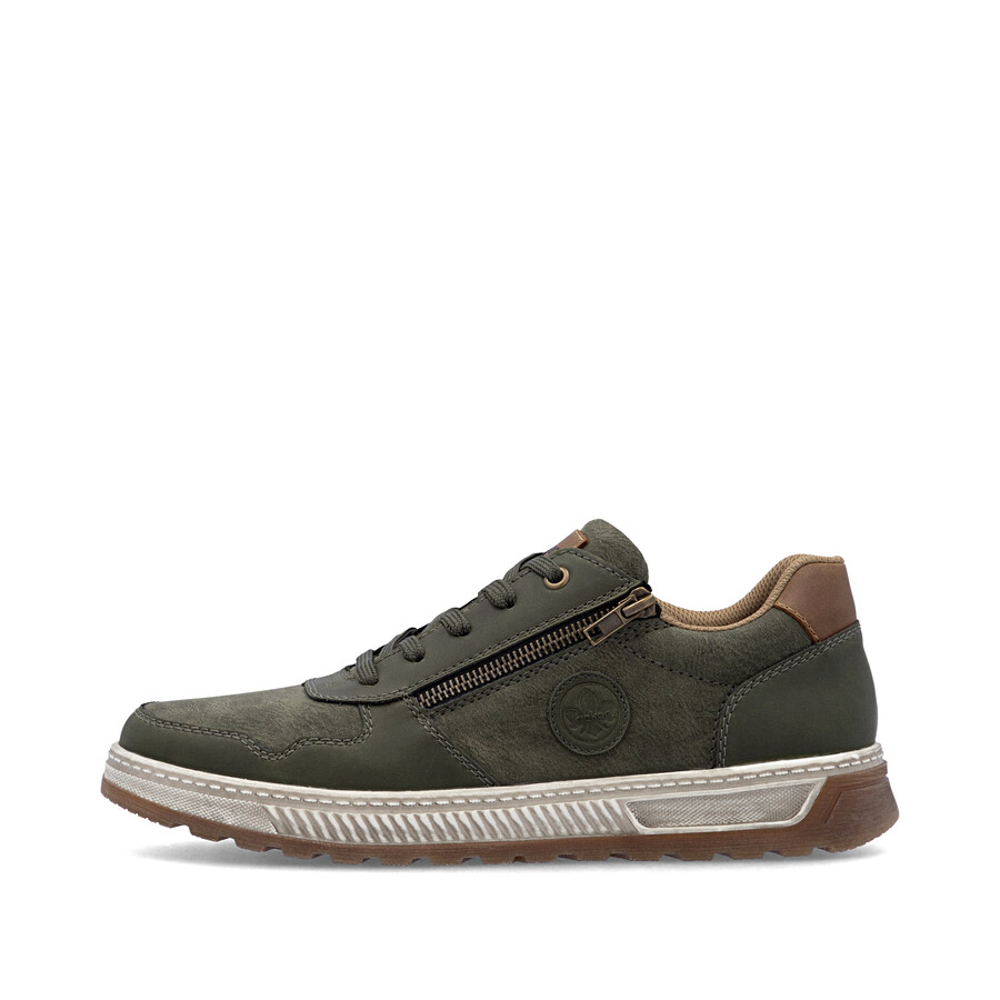 chaussures vertes à fermeture éclair pour hommes rieker 37029-52