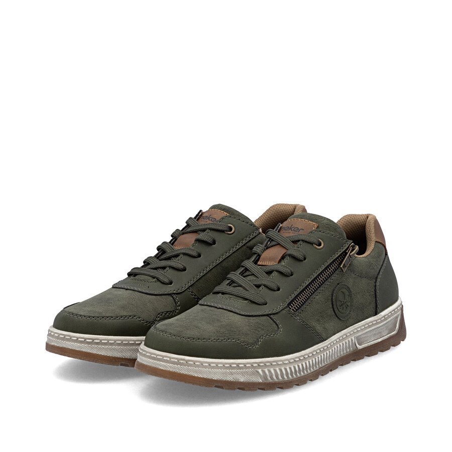 chaussures vertes à fermeture éclair pour hommes rieker 37029-52