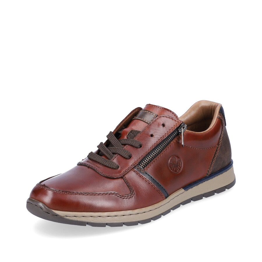 chaussures marron à fermeture éclair pour hommes rieker b2112-25